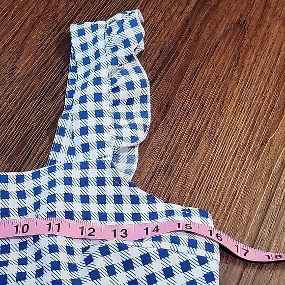 SHEIN Colorblock Gingham Midi Ruffle Tiered Dress M SO CUTE! - Picture 4 of 8